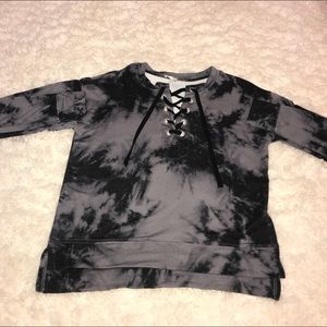 Lace up long sleeve shirt
